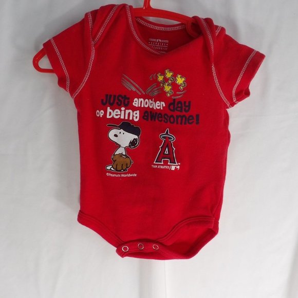 Lot of Two Angels Team Blue/ Red Onesies Size 0/3M - Picture 6 of 13